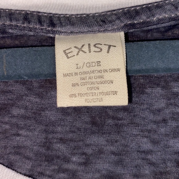 Exist Grey & White Striped Baseball Tee - Picture 5 of 6